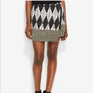 Rachel Roy Jaquard Asymmetrical Mini Skirt